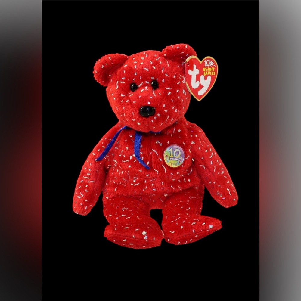TY Beanie Baby - DECADE the Bear (Red Version) (8.5 inch) -